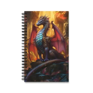 Dragon on Ancient Ledge Spiral Notebook