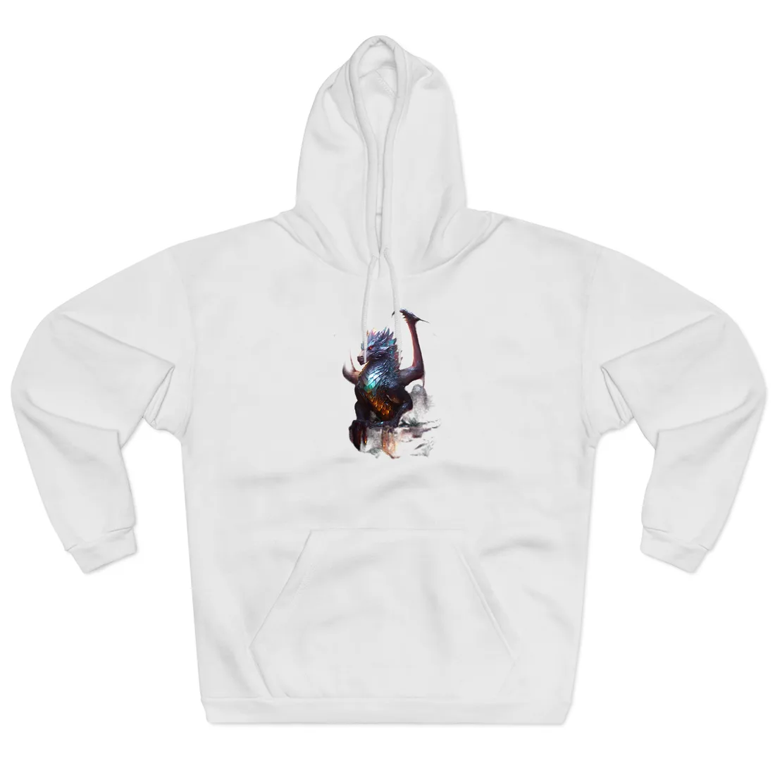 Ancient Dragon's Majestic Lair: Fantasy Guardians of Old - Hoodie (White)