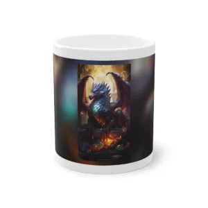 Dragon Guarding Colorful Gems Mug