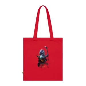 Dragon Guarding Colorful Gems Tote Bag