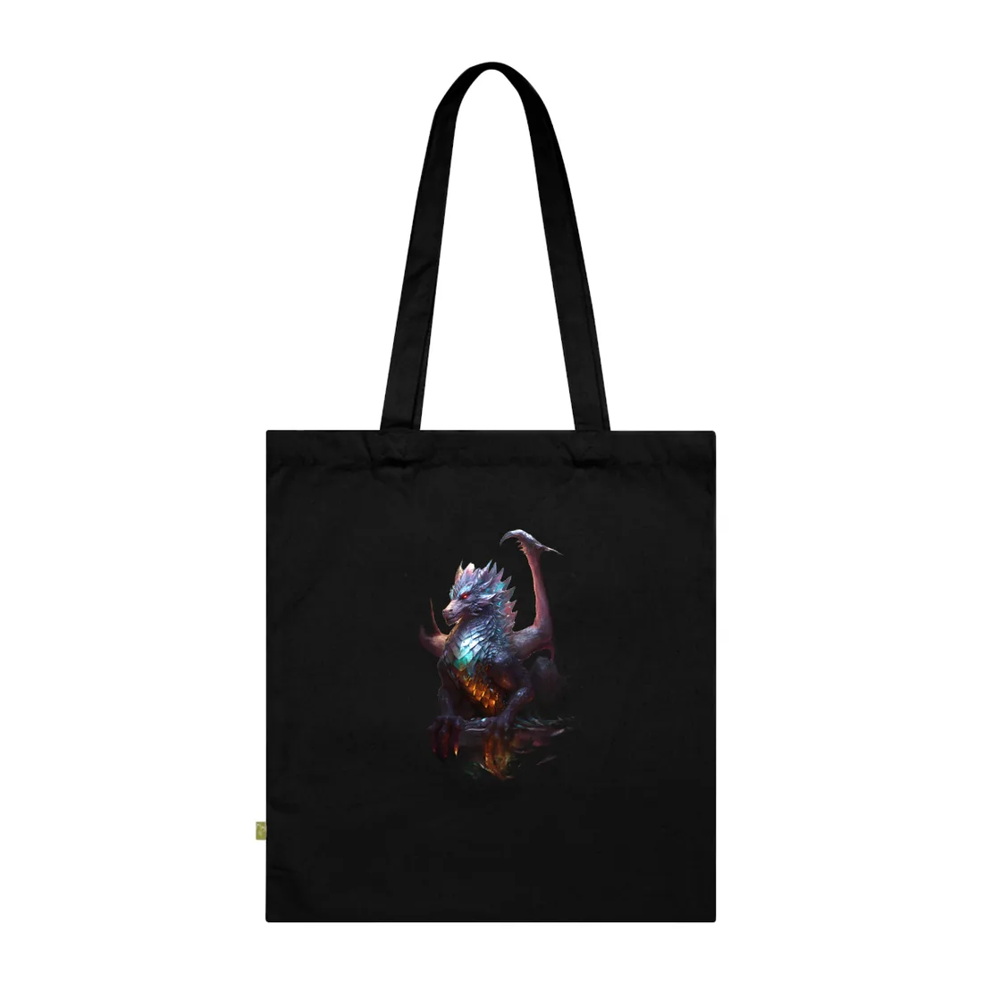 Ancient Dragon's Majestic Lair: Fantasy Guardians of Old - Tote Bag (Black)