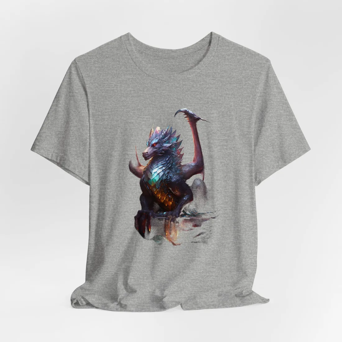 Ancient Dragon's Majestic Lair: Fantasy Guardians of Old - T-Shirt (Athletic Heather)