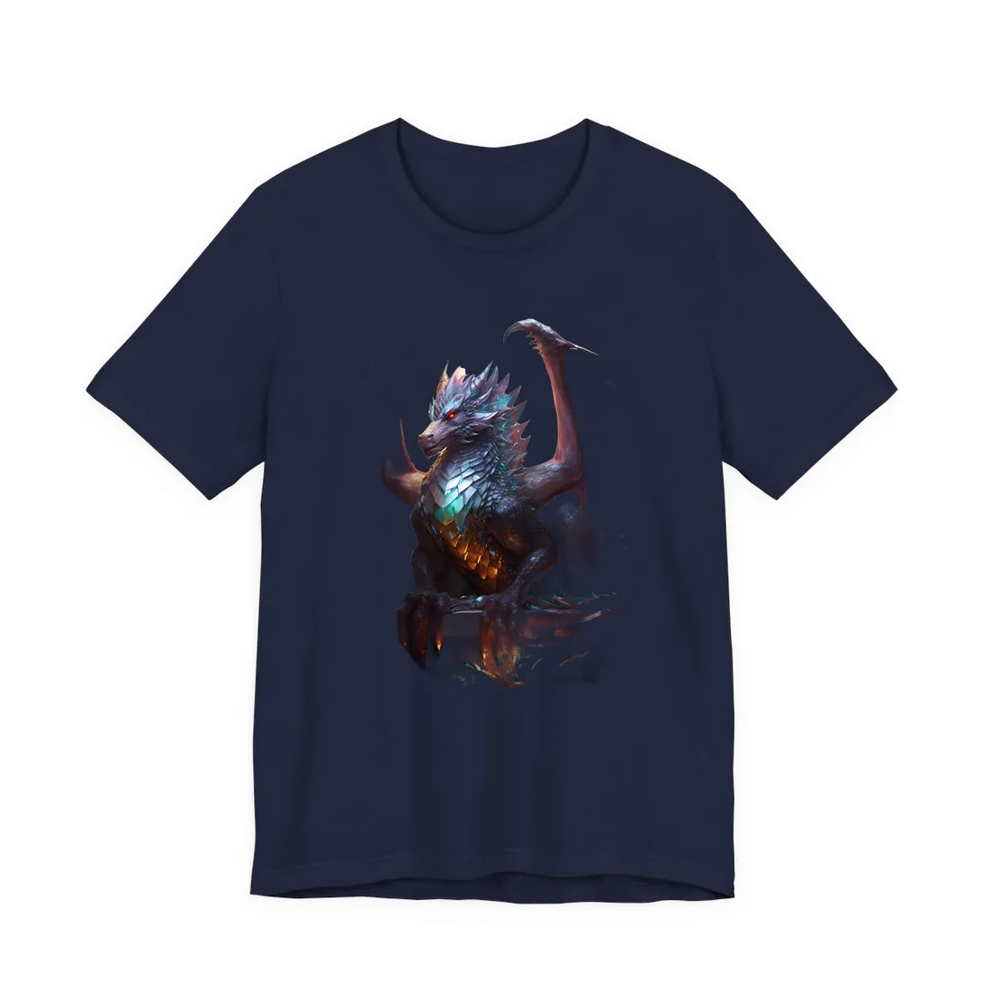 Ancient Dragon's Majestic Lair: Fantasy Guardians of Old - T-Shirt (Navy)