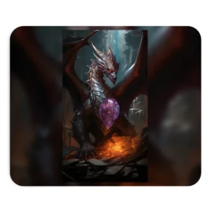 Dragon Guarding Violet Crystal Mouse Pad
