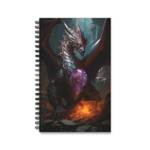 Dragon Guarding Violet Crystal Spiral Notebook