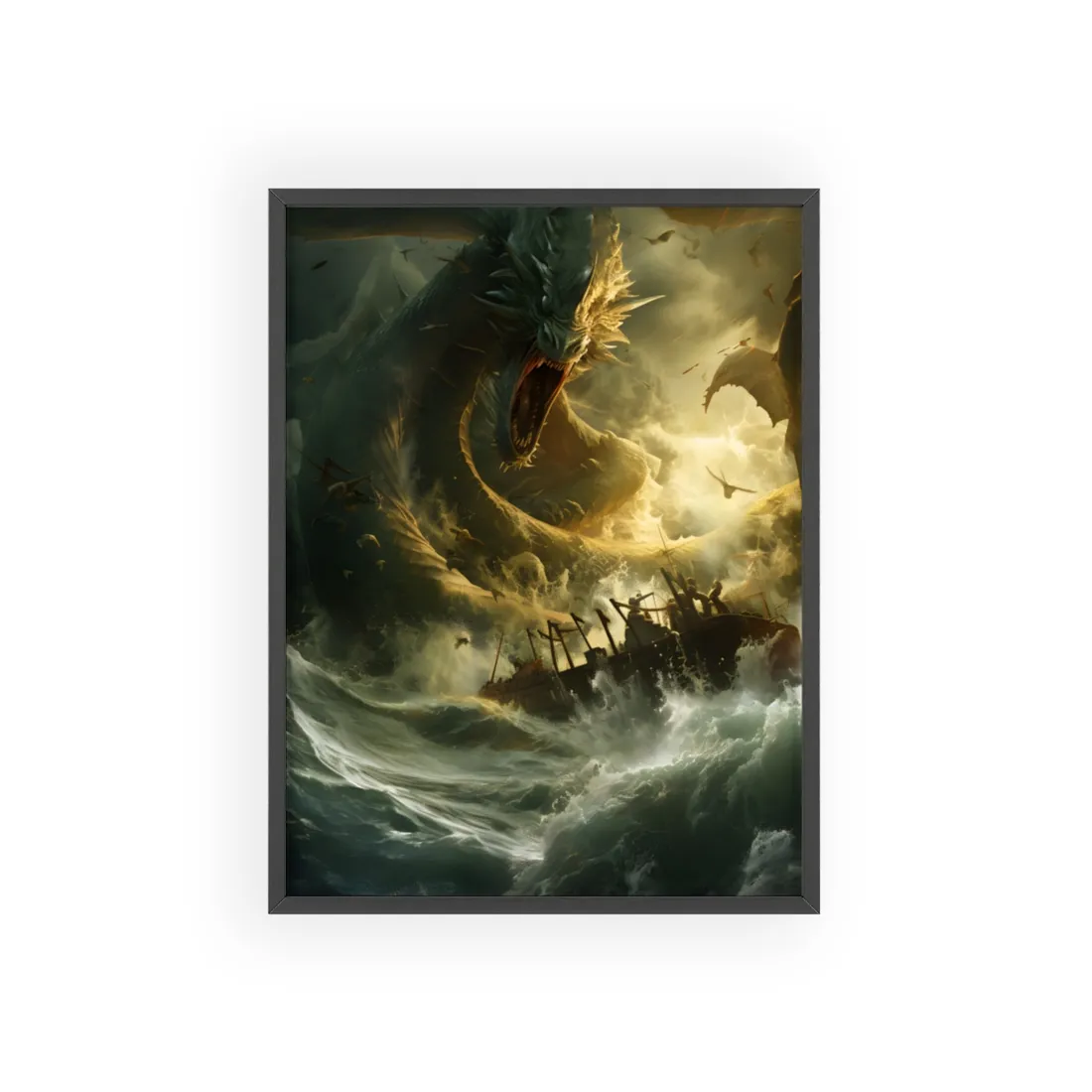 Ancient Mythical Sea Monsters: Fearsome Creatures of Legend - Framed Poster