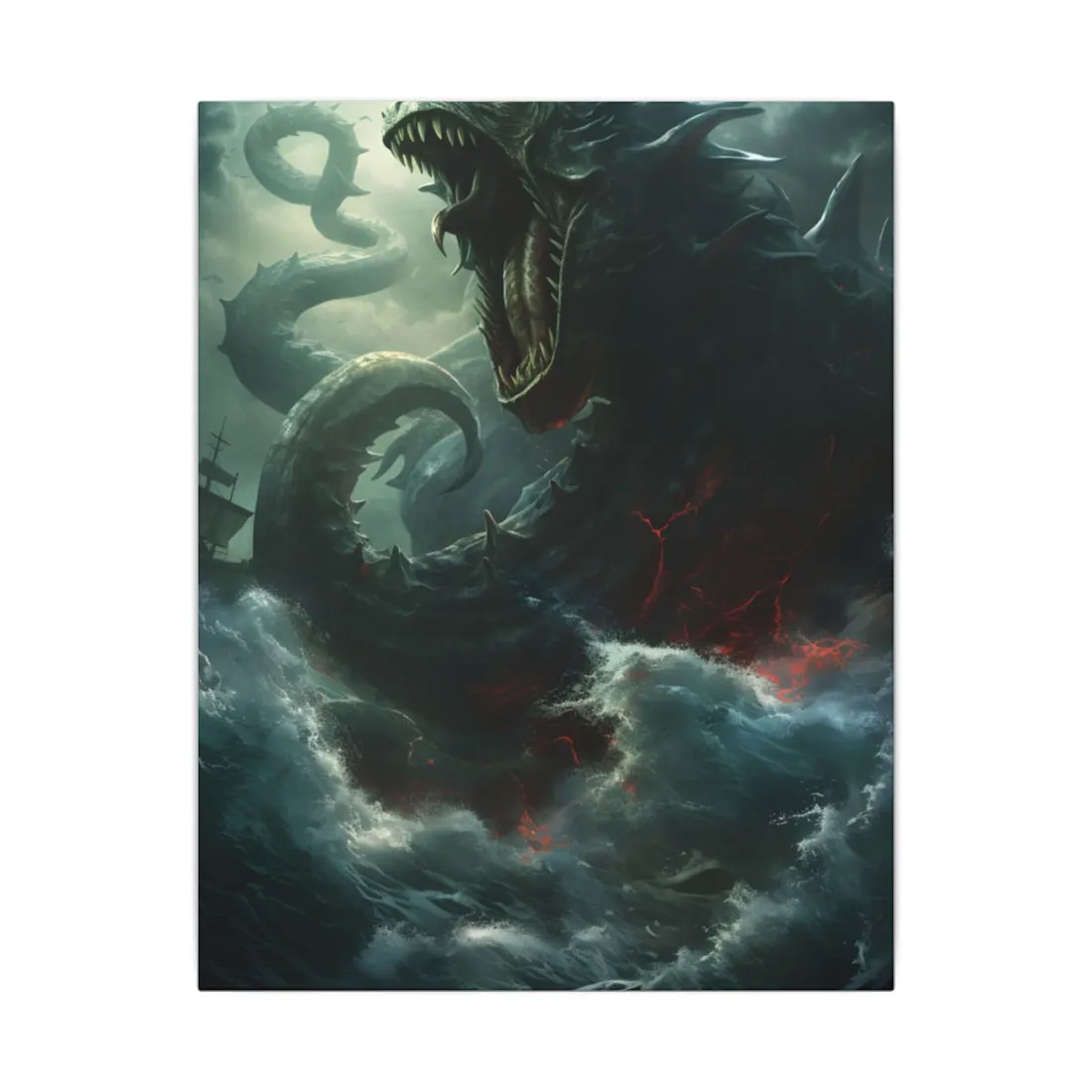 Ancient Sea Monster: Mythical Serpentine - Canvas