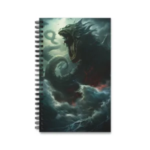 Sea Monster Rising from Waves Spiral Notebook