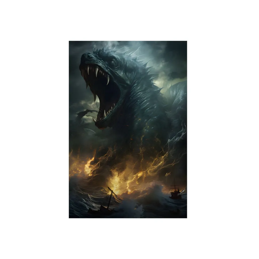 Ancient Sea Monsters: Mythical Creatures of Legend - Metal Poster
