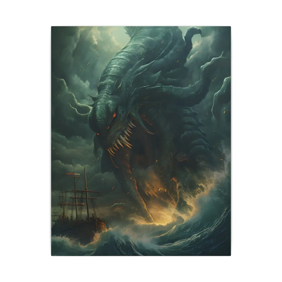 Ancient Sea Monsters: Mythical Marine Reptile - Canvas