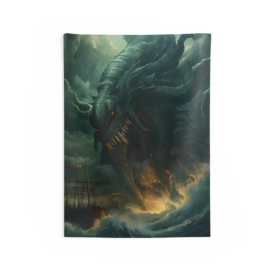 Ancient Sea Monsters: Mythical Marine Reptile - Wall Tapestry