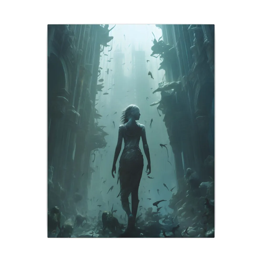 Ancient Underwater City: Hidden Ruins - Canvas