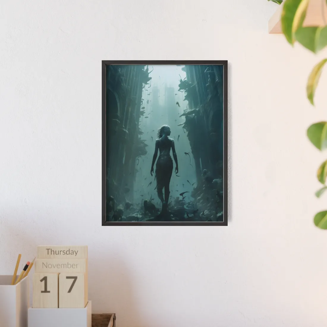 Ancient Underwater City: Hidden Ruins - Framed Poster