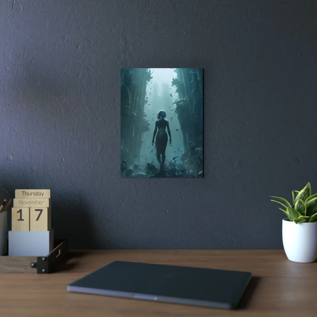Ancient Underwater City: Hidden Ruins - Metal Poster