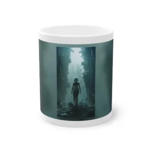 Woman Walking Through Underwater Ruins Mug