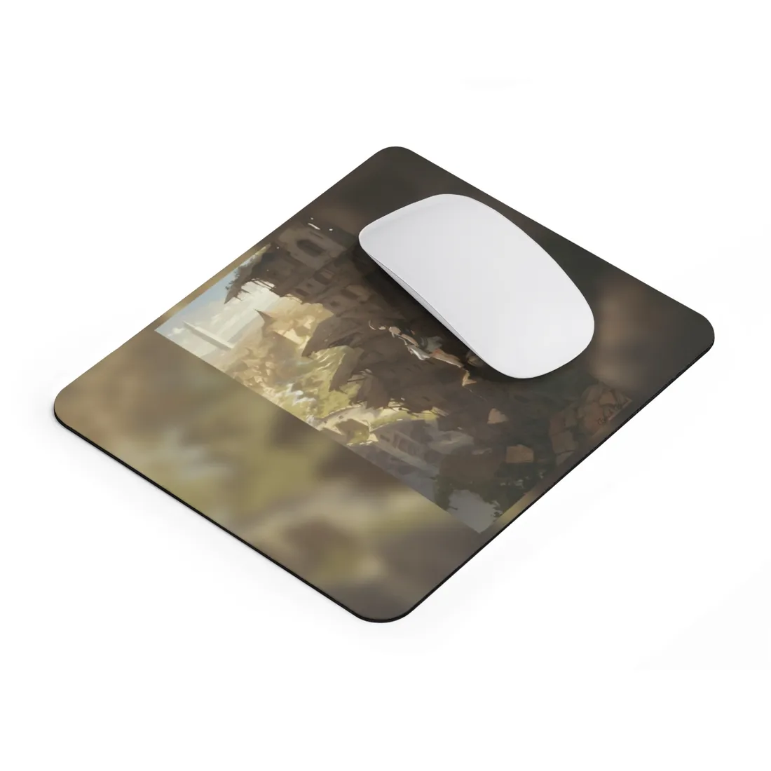 Anime Bird in Flight: Feathered Friend Soaring Through Air - Mouse Pad