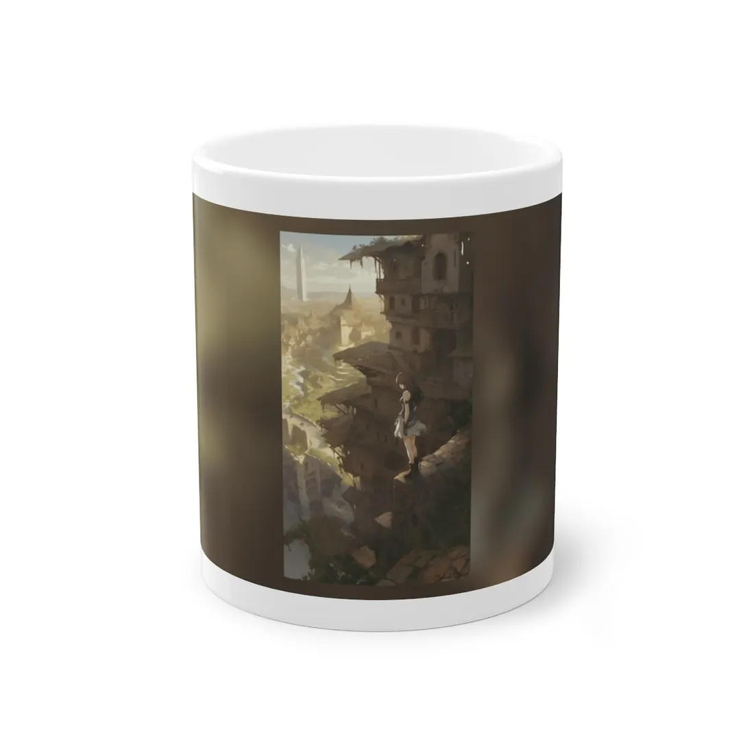 Anime Bird in Flight: Feathered Friend Soaring Through Air - Mug