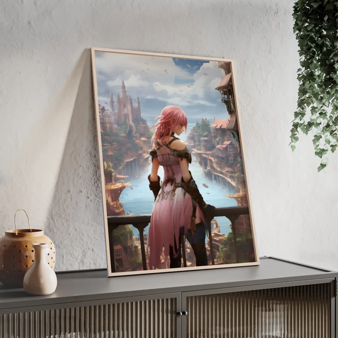 Anime Birds in Flight: Detailed Feathered Friends - Framed Poster