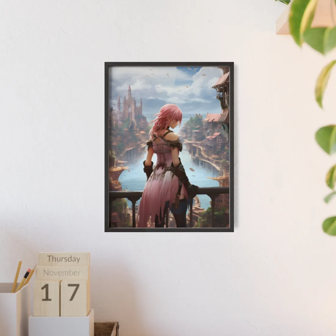 Anime Birds in Flight: Detailed Feathered Friends - Framed Poster