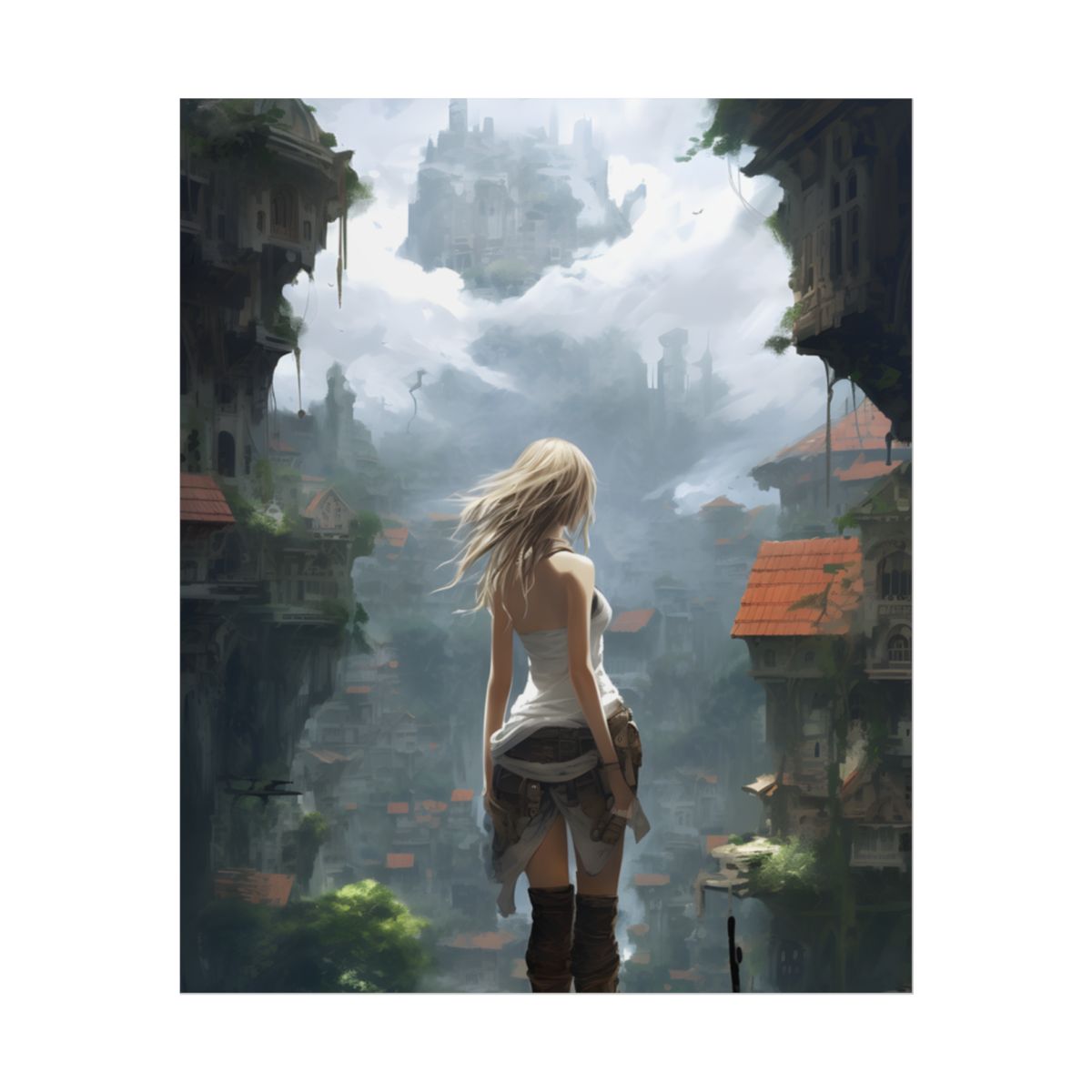 Anime Blonde Warrior: Birds in Flight - Poster