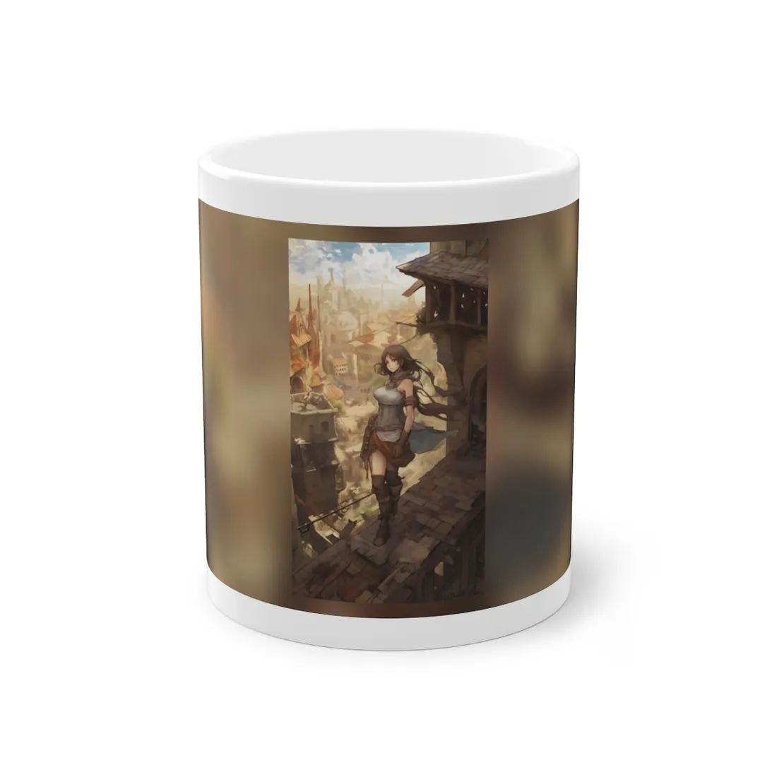 Anime Landscape Serenity: Peaceful Tree Scene - Mug