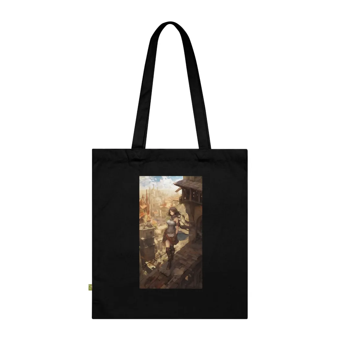 Anime Landscape Serenity: Peaceful Tree Scene - Tote Bag