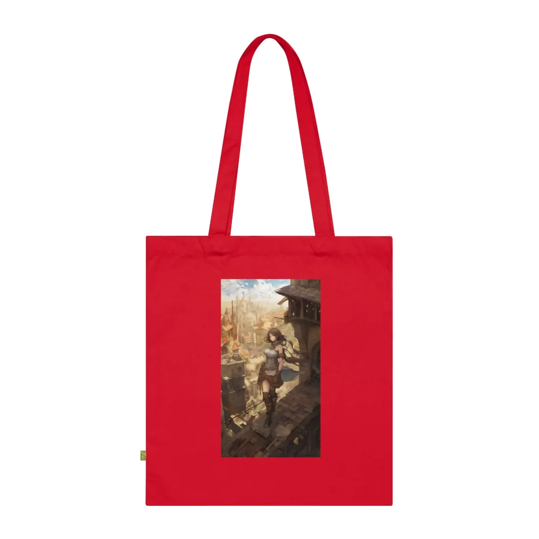 Anime Landscape Serenity: Peaceful Tree Scene - Tote Bag