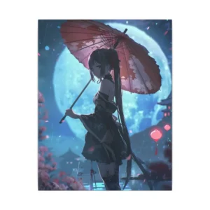 Girl with Red Parasol Canvas Print