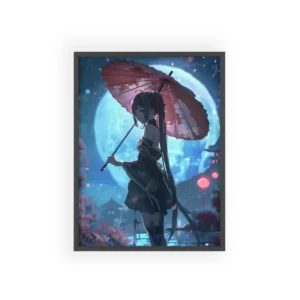 Girl with Red Parasol Framed Poster