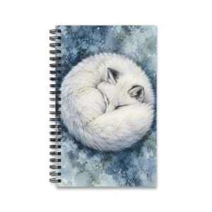 Sleeping Arctic Fox Spiral Notebook