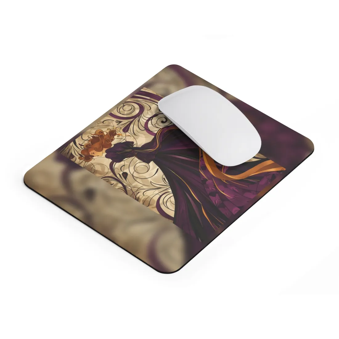 Art Nouveau Masterpiece: Elegant Geometric Design - Mouse Pad