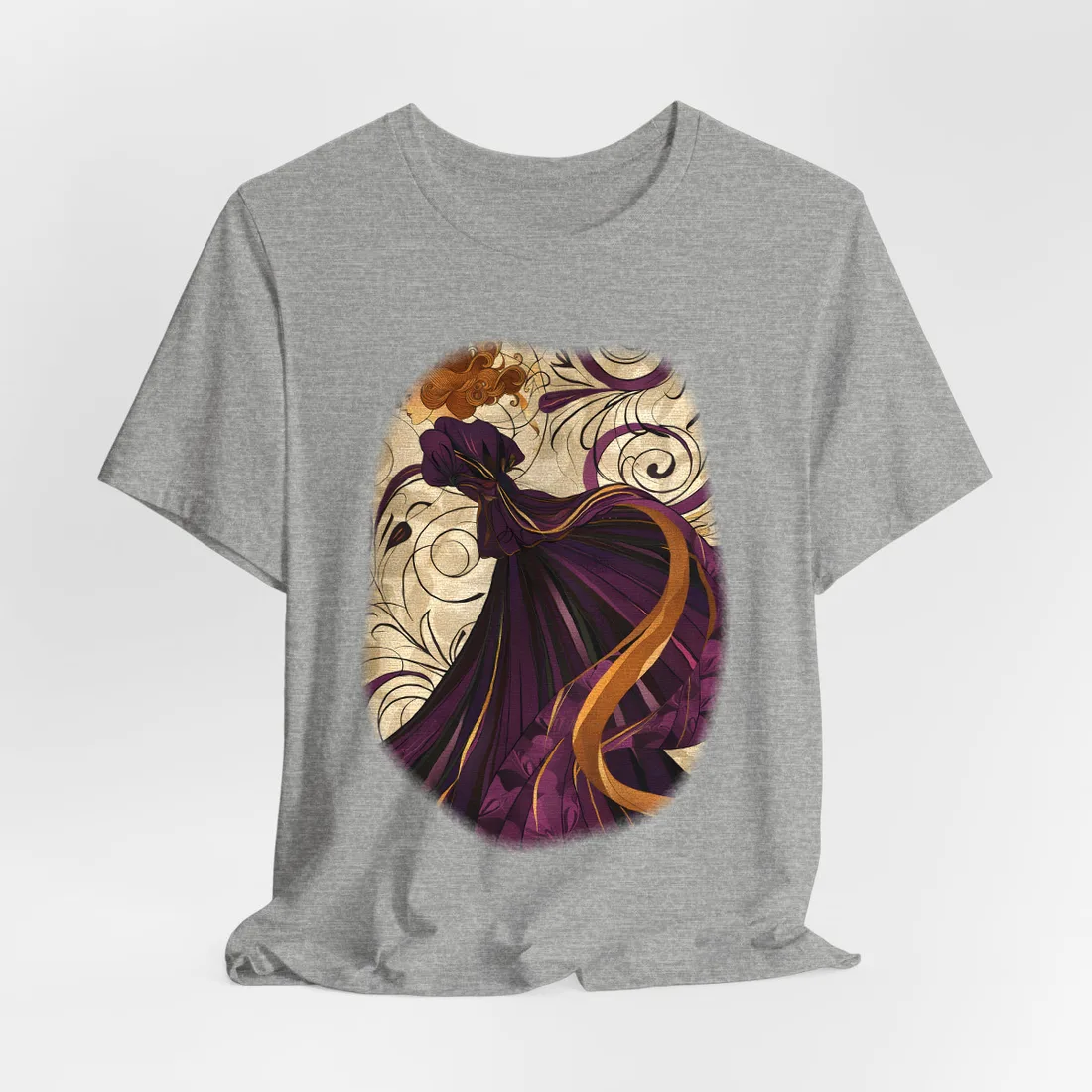 Art Nouveau Masterpiece: Elegant Geometric Design - T-Shirt (Athletic Heather)