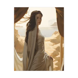 Woman in Draped Gown Canvas Print