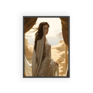 Woman in Draped Gown Framed Poster