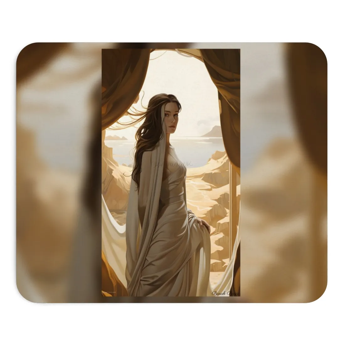 Artistic Book Cover: Unique Perspective - Mouse Pad