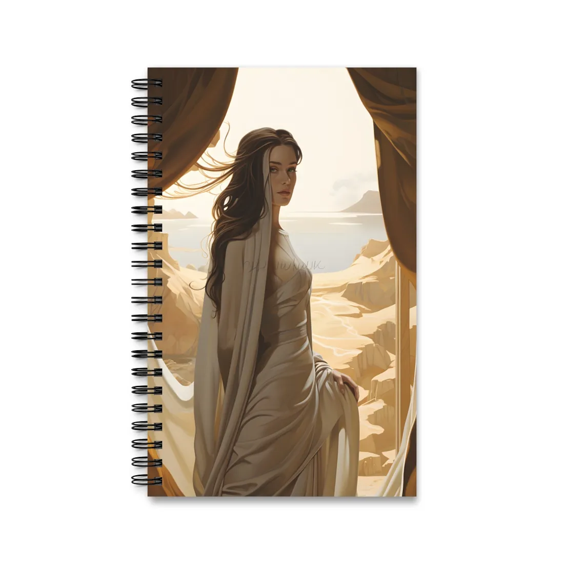 Artistic Book Cover: Unique Perspective - Spiral Notebook