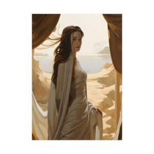 Woman in Draped Gown Poster