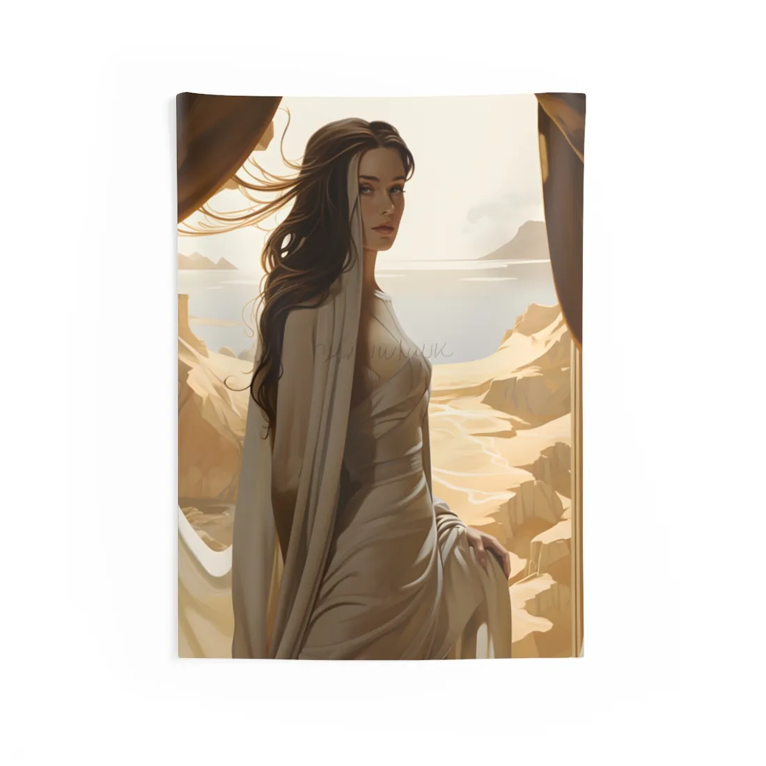 Artistic Book Cover: Unique Perspective - Wall Tapestry