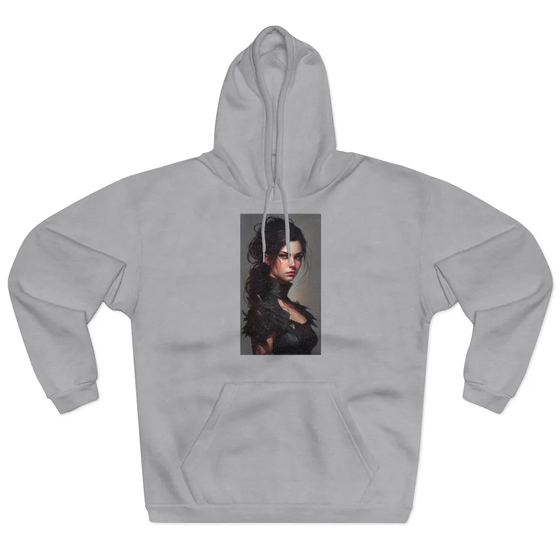 Artistic Female Portrait: Elegant Dress - Hoodie