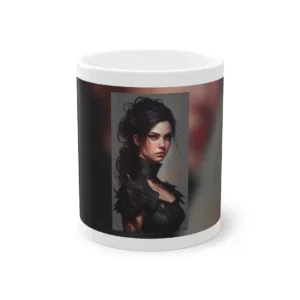 Dark-Haired Woman in Armor Mug