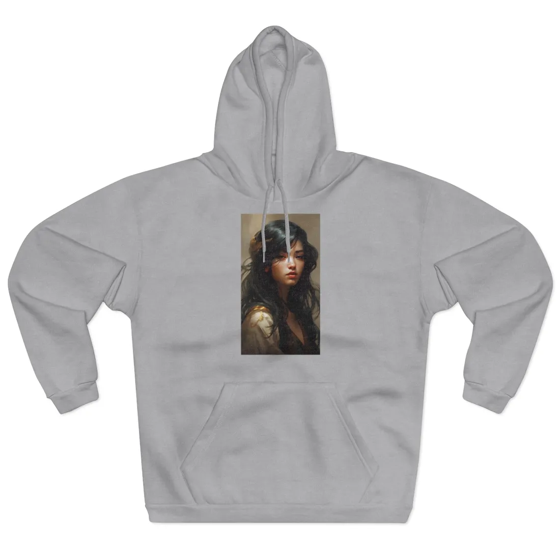 Astonishing Black Haired Portrait - Hoodie