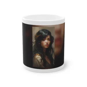 Woman with Gold Hair Clip Mug