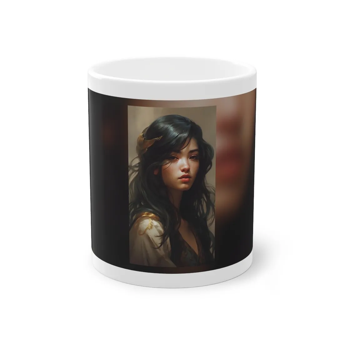 Astonishing Black Haired Portrait - Mug