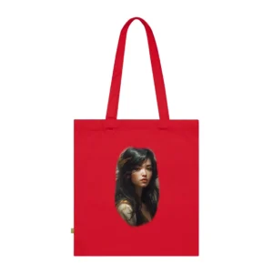 Woman with Gold Hair Clip Tote Bag