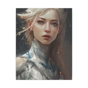 Platinum Armored Heroine Canvas Print
