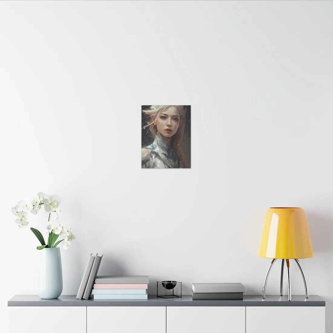 Astonishing Blonde Portrait: Capturing Intensity in Art - Canvas