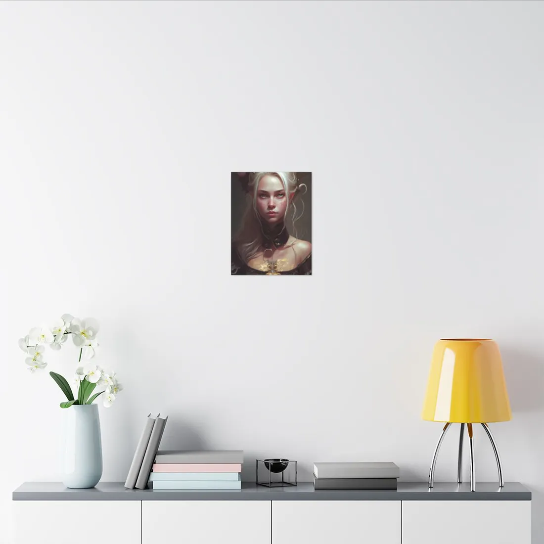 Astonishing Blonde Portrait: Contemplative Woman Art - Canvas