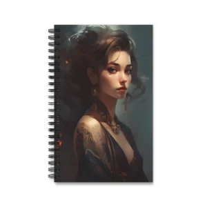 Woman with Brown Updo Portrait Spiral Notebook