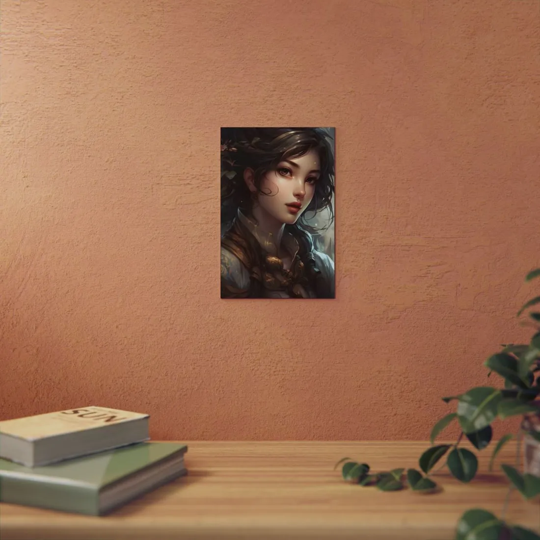Astonishing Brunette Portrait: Elegant - Metal Poster