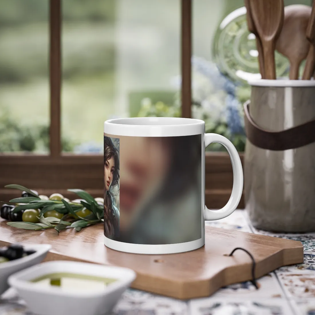 Astonishing Brunette Portrait: Elegant - Mug